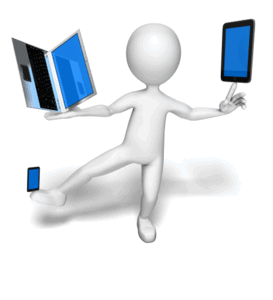 balancing gadgets ipad tablet laptop phone sync