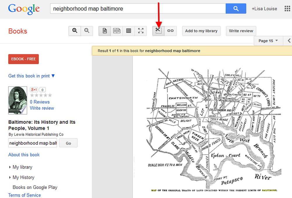 Google Image search for maps google books