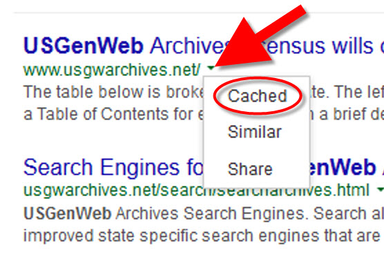 How to Make Google Cache Pay Off in Your Genealogy Research