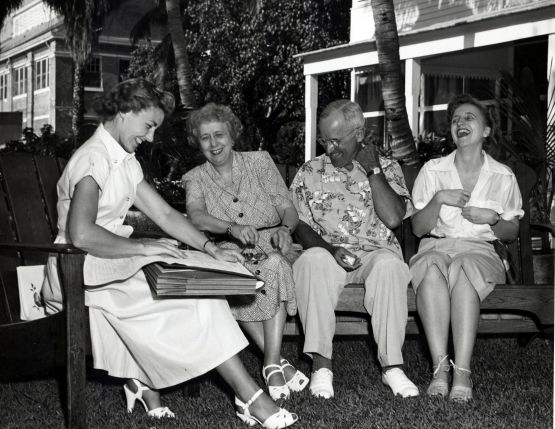 An enumerator interviews President Truman and the First Family for the 1950 Census. Image from www.census.gov.