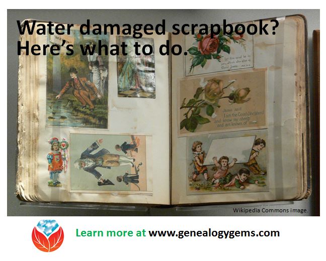 What To Do If a Scrapbook Gets Wet (or Photo Album or Pictures)
