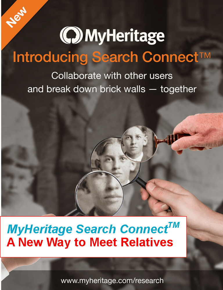 MyHeritage Search Connect – A New Way to Meet Relatives