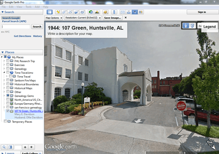 Alvie Google Earth for genealogy problem