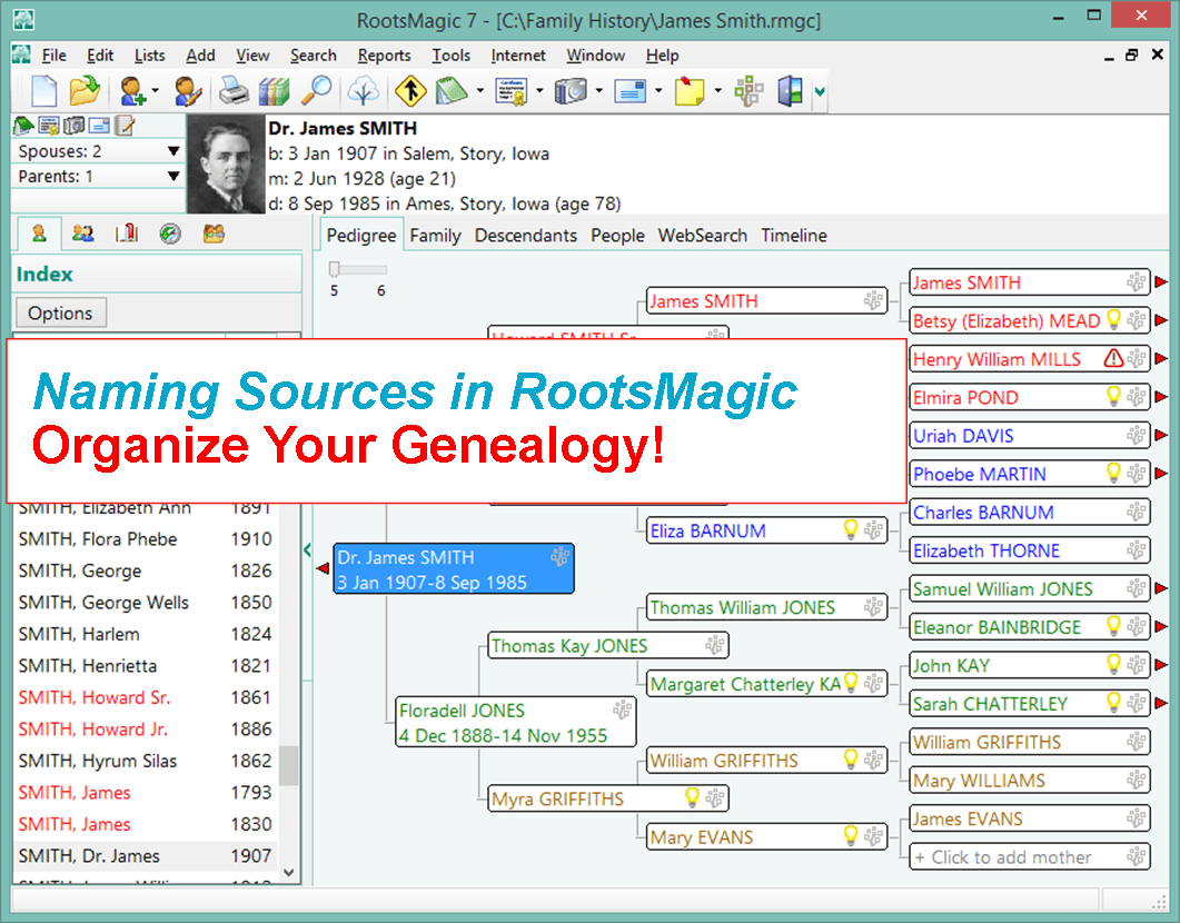 How to Name Sources in RootsMagic 7