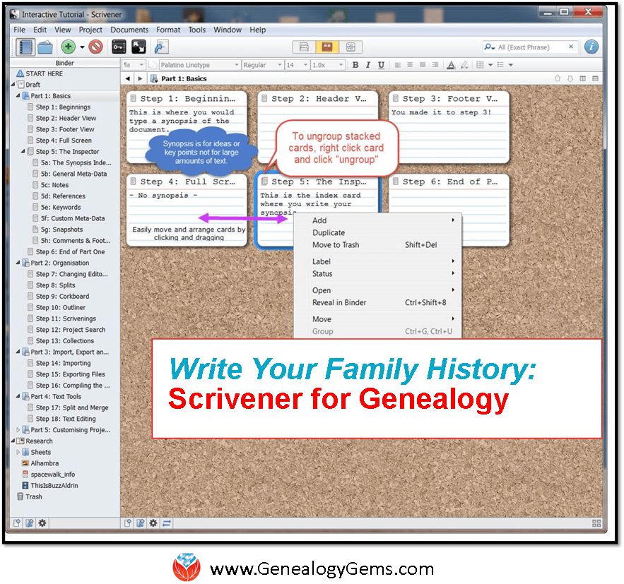 4 Steps to Getting Started with Scrivener Software for Writing Family History
