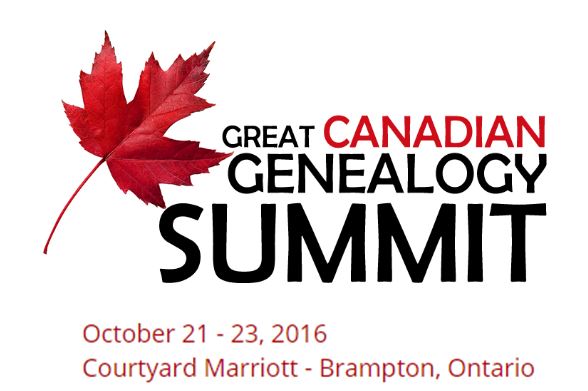 Great Canadian Genealogy Summit: Mark Your Calendars