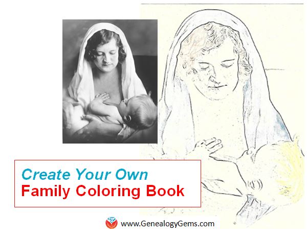 How to Create a Coloring Book for Family History