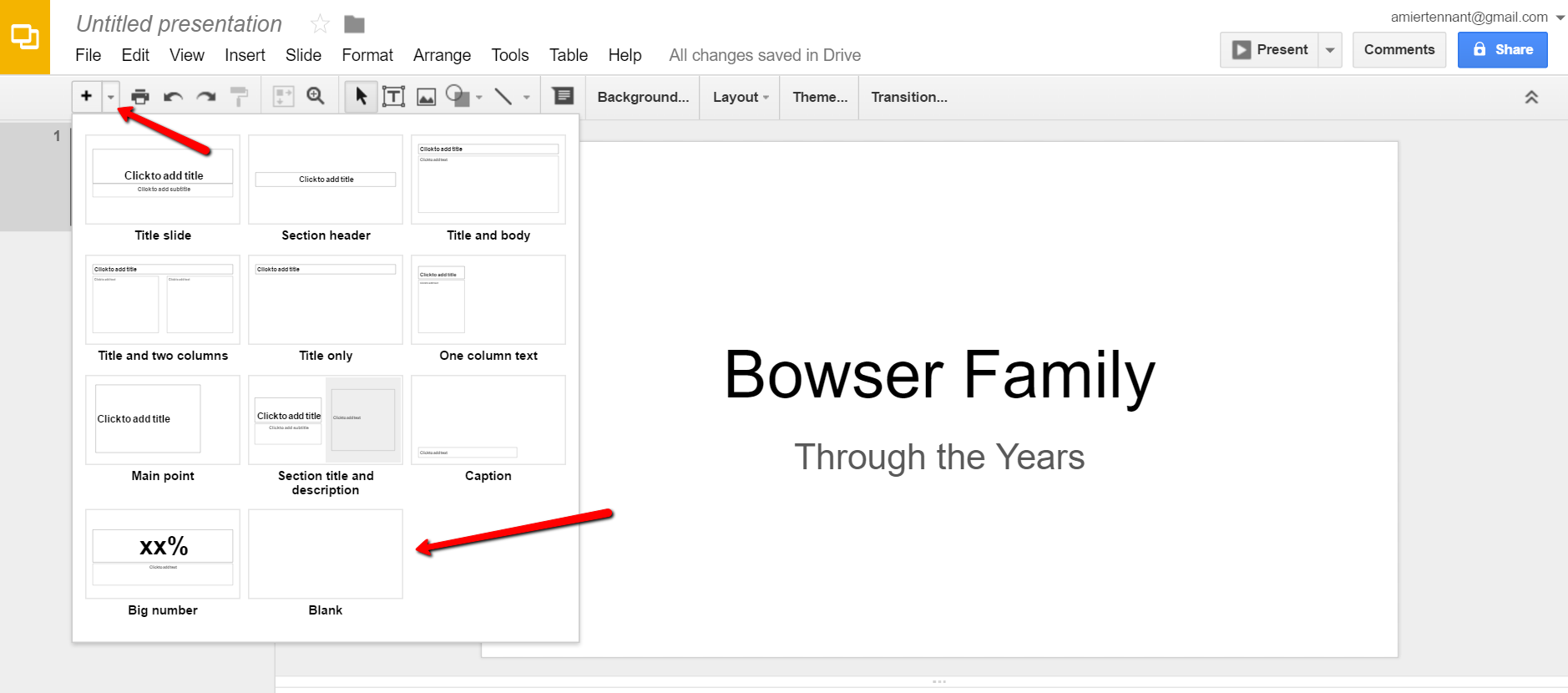 Add Google Slides for Genealogy