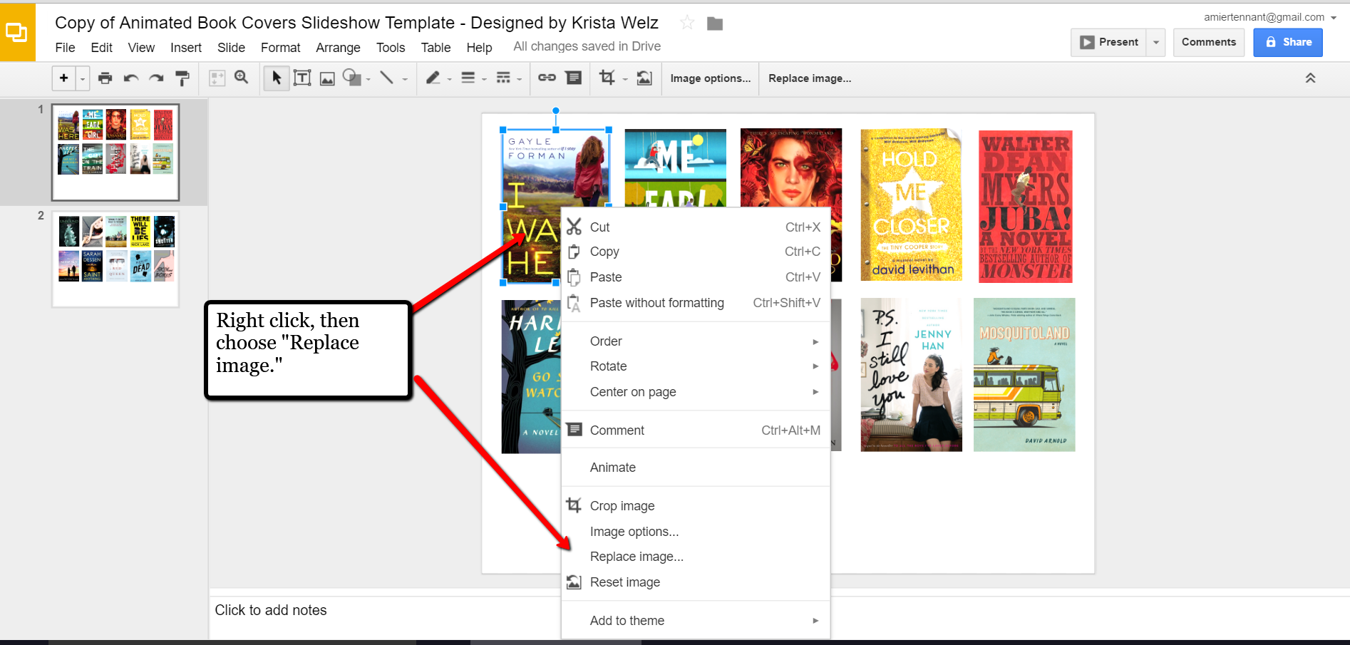 Google Slides for Genealogy book cover template
