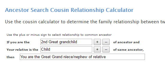 relationship calculator for finding living relatives