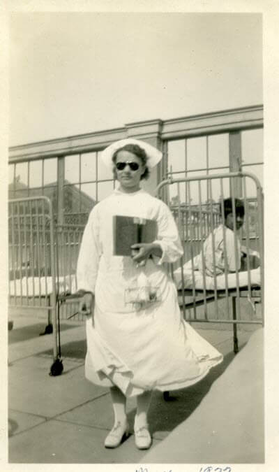 Photo from my book: Grandma as a nurse in the TB ward