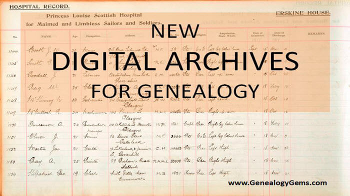 New Digital Archives for Genealogy