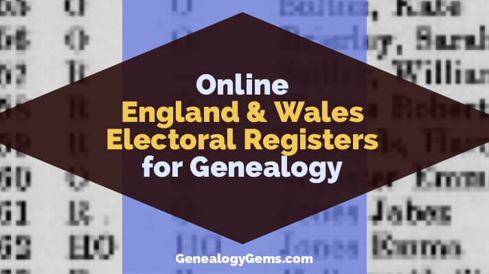 New Online Records this Week Include 53M+ England and Wales Electoral Registers