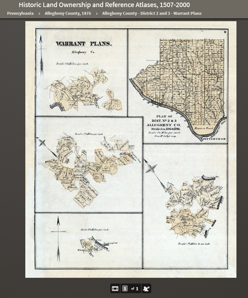 Warrant Plan Records in the Historic Land Ownership and Reference Atlases, 1507-2000 Collection at Ancestry