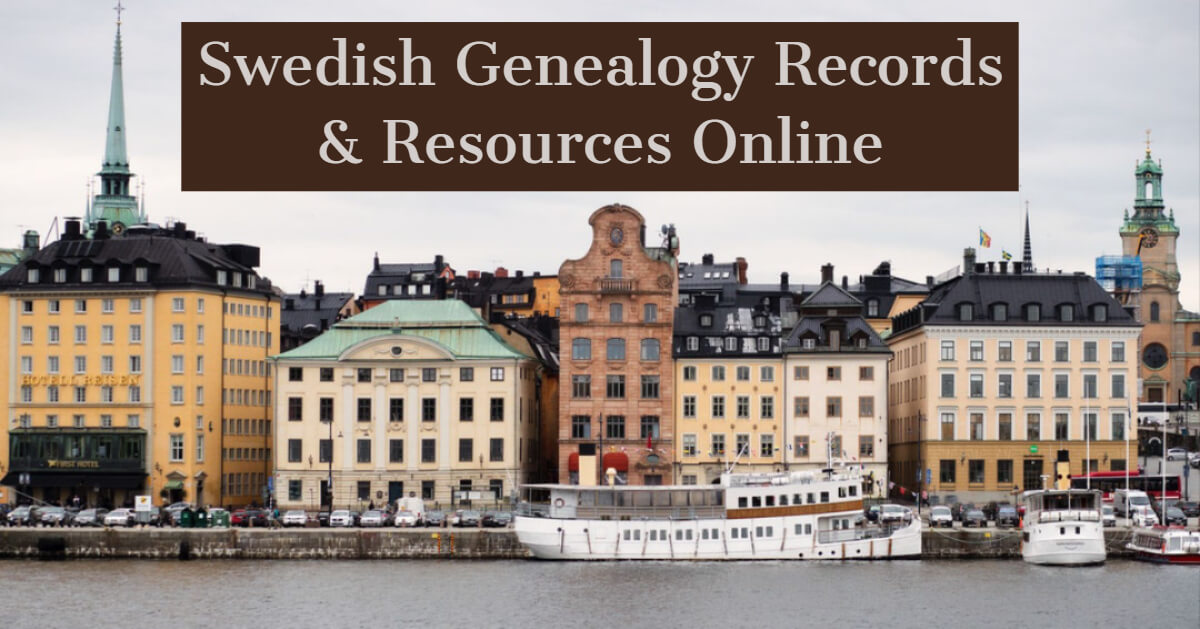 Swedish Genealogy Records & Resources Online