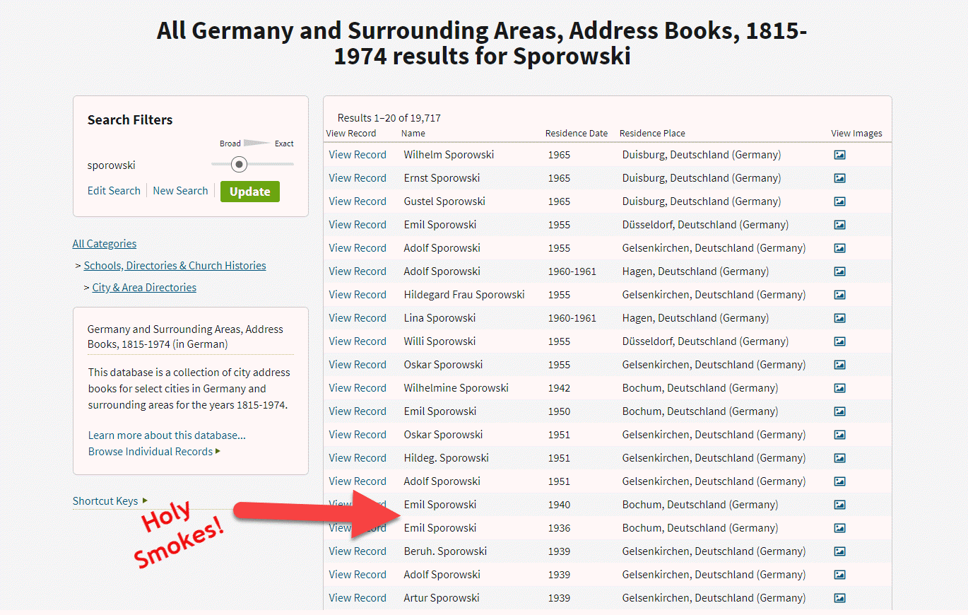 German Address Books at Ancestry.com bust Brick wall