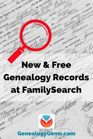Family Search new records