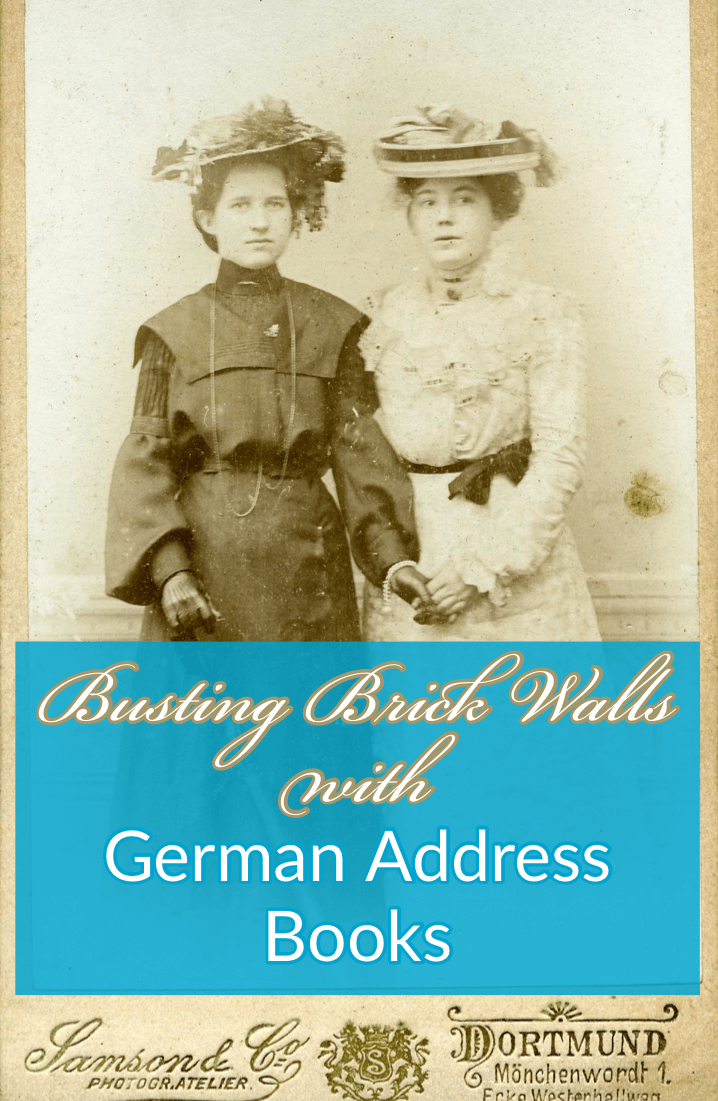 bust brick walls with German Address Books at Ancestry