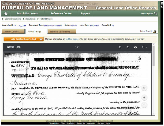 How to find land patents