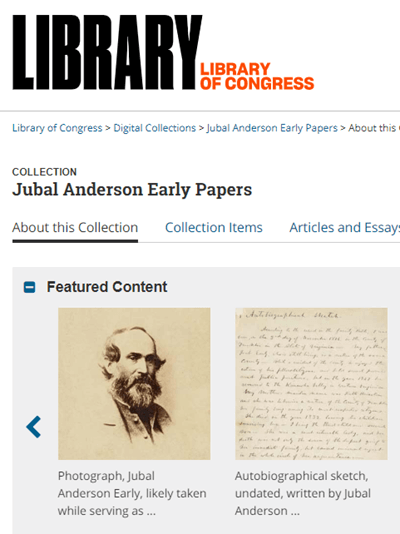 Jubal Anderson Early Papers at the Library of Congress