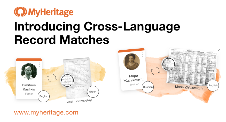 Cross-Language Record Matching Announced by MyHeritage