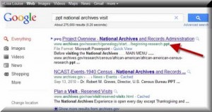 File Search Trick, and Prepping for an Archive Visit 8/8/11